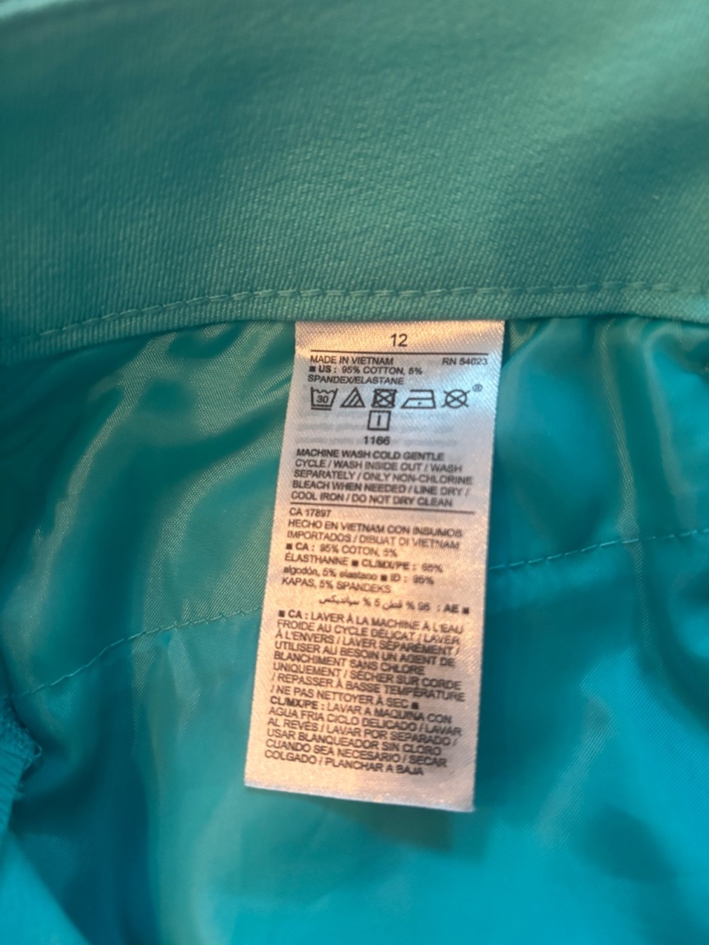 Old Navy Pixie Teal Slim Ankle Pants - Picture 4 of 4